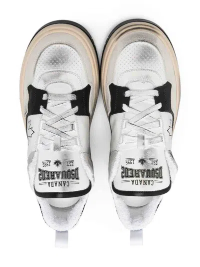 Dsquared2 Sneakers With Logo In Silver