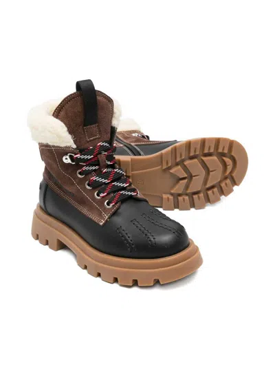 Dsquared2 Amphibians With Synthetic Fur In Black