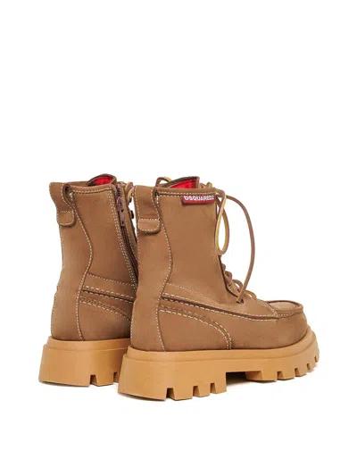 Dsquared2 Explorer Boots In Brown