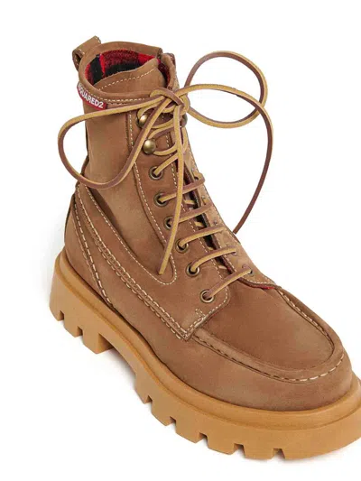 Dsquared2 Explorer Boots In Brown