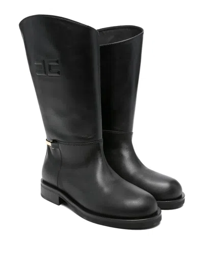 Elisabetta Franchi Boot With Logo In Black