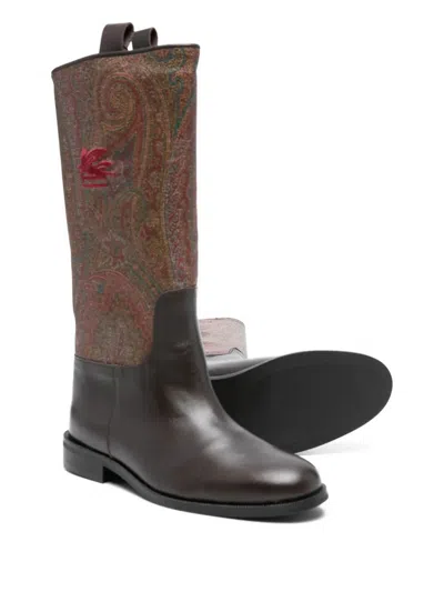 Etro Boots With Inserts In Multi