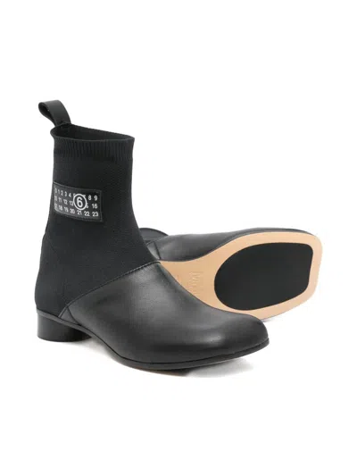 Mm6 Maison Margiela Back Pull Ankle Boots In Multi