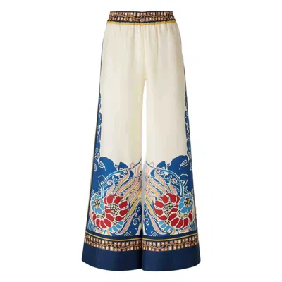 La Doublej Printed Silk-twill Wide-leg Pants In Multi