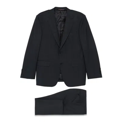 Canali Single-breasted Suit In Black