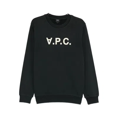 Apc Crew Neck Long-sleeved Sweatshirt In Black