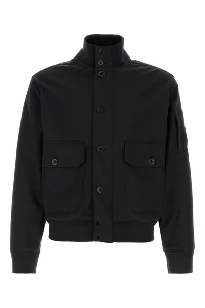 C.p. Company Black Stretch Polyester Jacket In Black