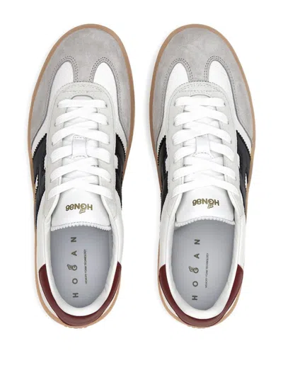 Hogan Cool Leather Sneakers With Nappa And Suede Inserts In White