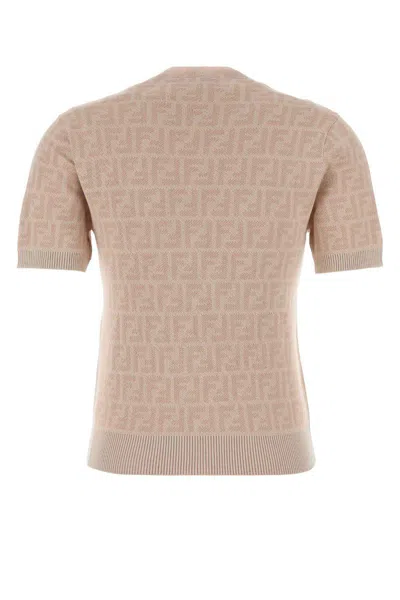 Fendi Embroidered Wool Blend Sweater In Animal Print