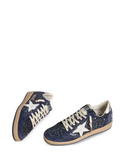 Golden Goose Ball Star Glitter-embellishment Sneakers In Blue