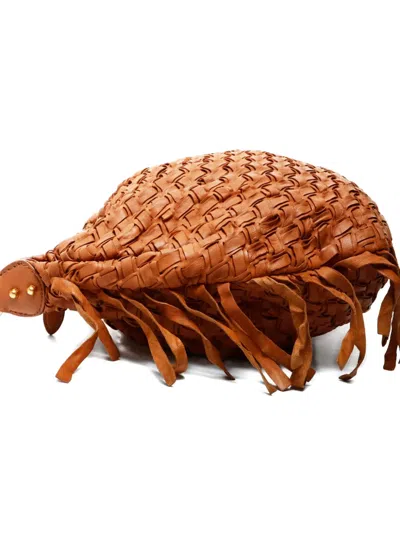 Pre-owned Miu Miu 2000-2015 Woven Fringed Tote Bag In Brown