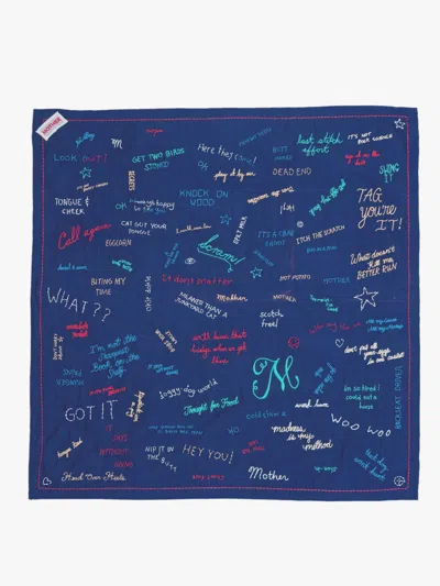 Mother The Scarf It Down Gibberish In Blue