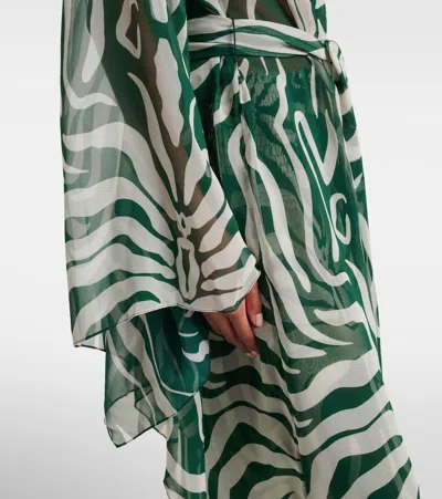 Johanna Ortiz Printed Beach Cover-up In Green