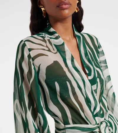 Johanna Ortiz Printed Beach Cover-up In Green