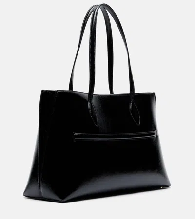 Totême Lounge Leather Tote Bag In Black