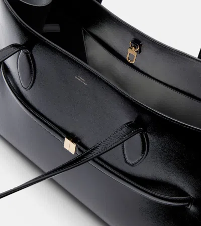 Totême Lounge Leather Tote Bag In Black