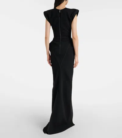 Maticevski Graduate Peplum Gown In Black