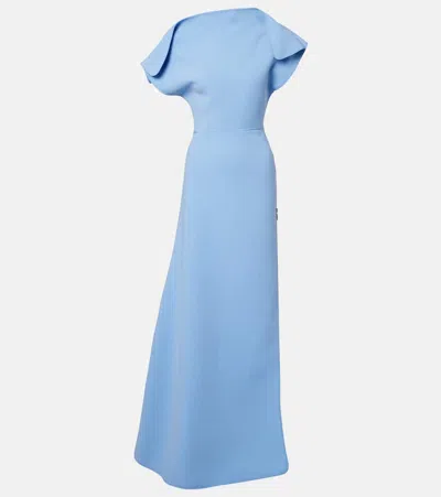 Maticevski Absolve Draped Gown In Blue