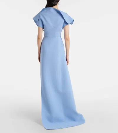 Maticevski Absolve Draped Gown In Blue