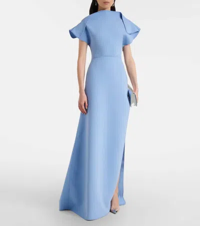 Maticevski Absolve Draped Gown In Blue
