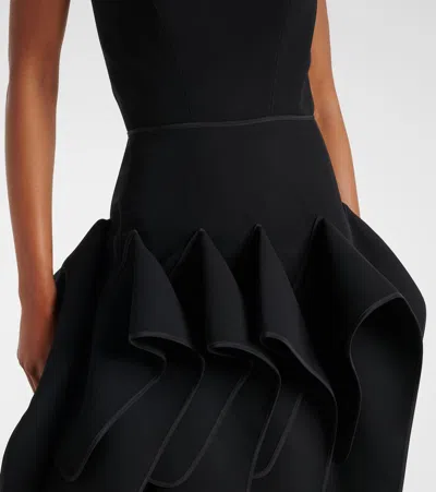 Maticevski Breakout Draped Midi Dress In Black