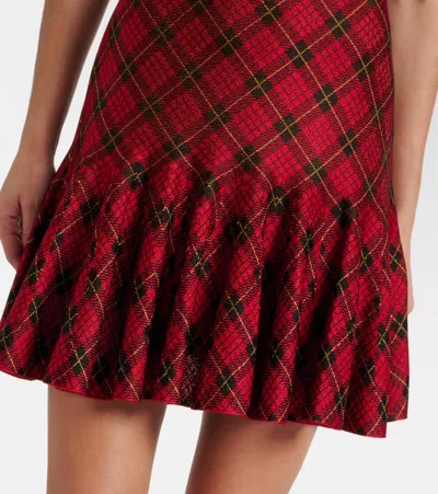 Alexander Mcqueen Plaid Minidress In Multi