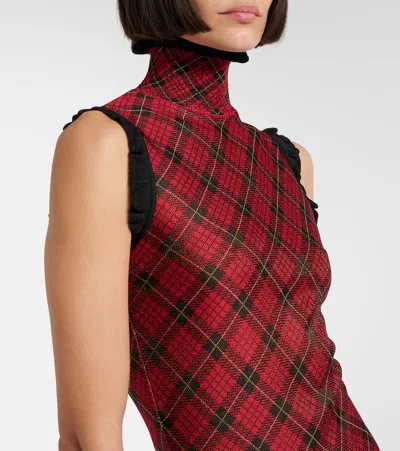 Alexander Mcqueen Plaid Minidress In Multi