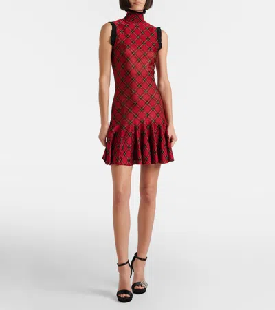 Alexander Mcqueen Plaid Minidress In Multi