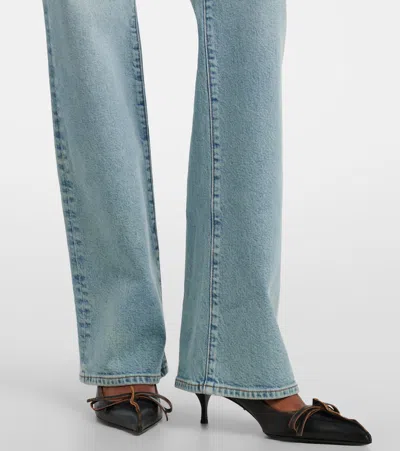 Frame Arrow High-rise Bootcut Jeans In Blue