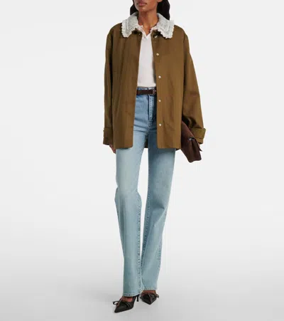 Frame Arrow High-rise Bootcut Jeans In Blue