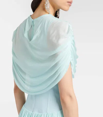 Simkhai Draped Pleated Gown In Multi