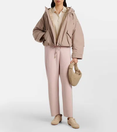 Moncler Wool And Cashmere Sweatpants In Multi