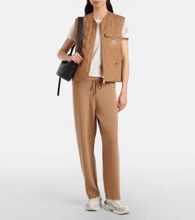 Moncler Wool And Cashmere Sweatpants In Multi