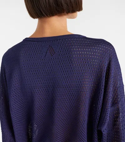 Attico Open-knit Minidress In Multi