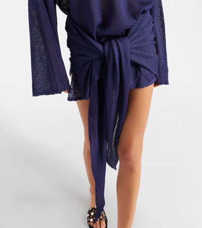 Attico Open-knit Minidress In Multi