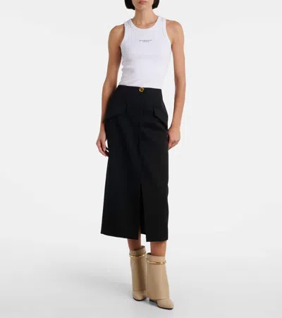 Givenchy Shark Leather Mid-calf Boots In Brown