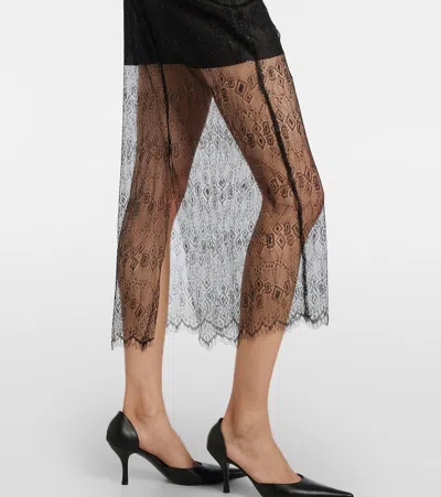The Frankie Shop Alrose Lace Midi Skirt In Multi