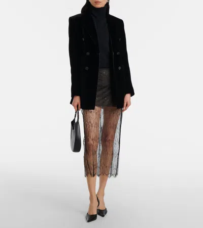 The Frankie Shop Alrose Lace Midi Skirt In Multi