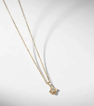 Stone And Strand Clover 14kt Gold Pendant Necklace With Diamonds In Gold