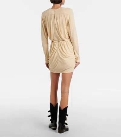 Isabel Marant Niamae Draped Minidress In Neutral