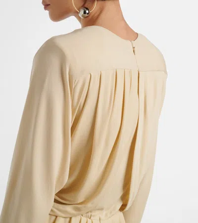 Isabel Marant Niamae Draped Minidress In Neutral