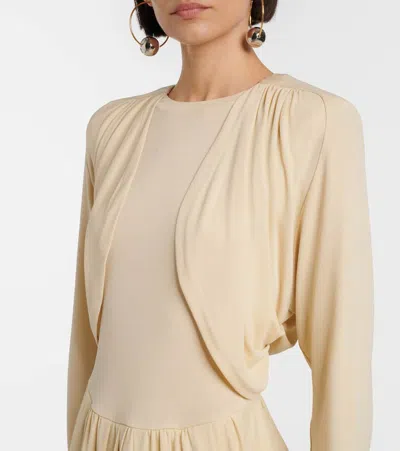 Isabel Marant Niamae Draped Minidress In Neutral