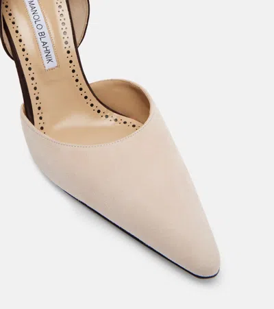 Manolo Blahnik Taylerbinu 90 Suede Pumps In Multi