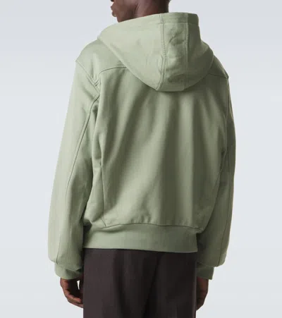 Dries Van Noten Cotton Zip-up Hoodie In Green