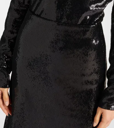 Totême Sequined Maxi Skirt In Black