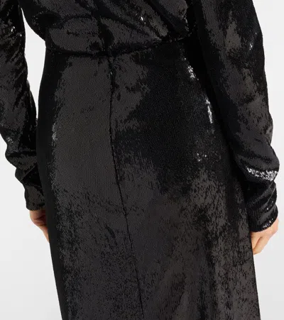 Totême Sequined Maxi Skirt In Black