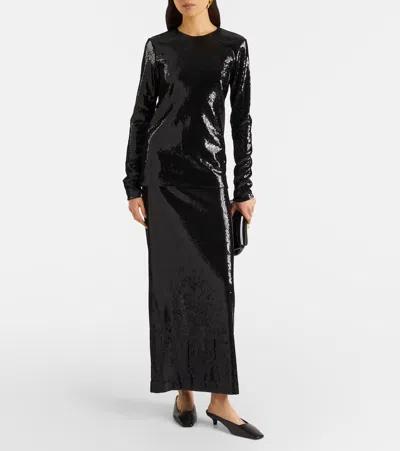 Totême Sequined Maxi Skirt In Black