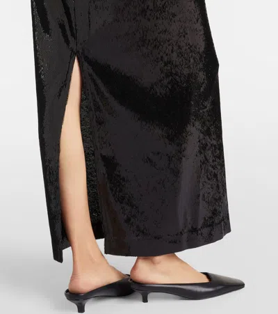 Totême Sequined Maxi Skirt In Black