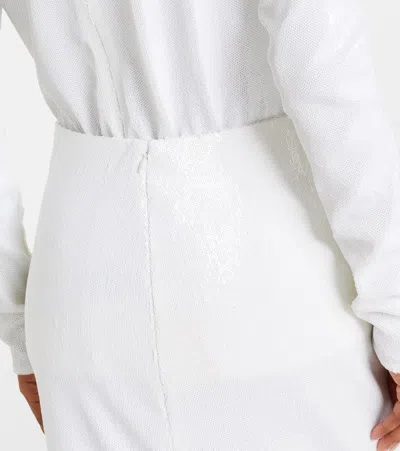 Totême Sequined Maxi Skirt In White