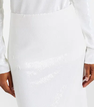 Totême Sequined Maxi Skirt In White